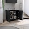 Tuhome Napoles 2 Utility Sink with Cabinet, Stainless Steel Countertop, Interior Shelf-Black MLW8985 - alternate 3